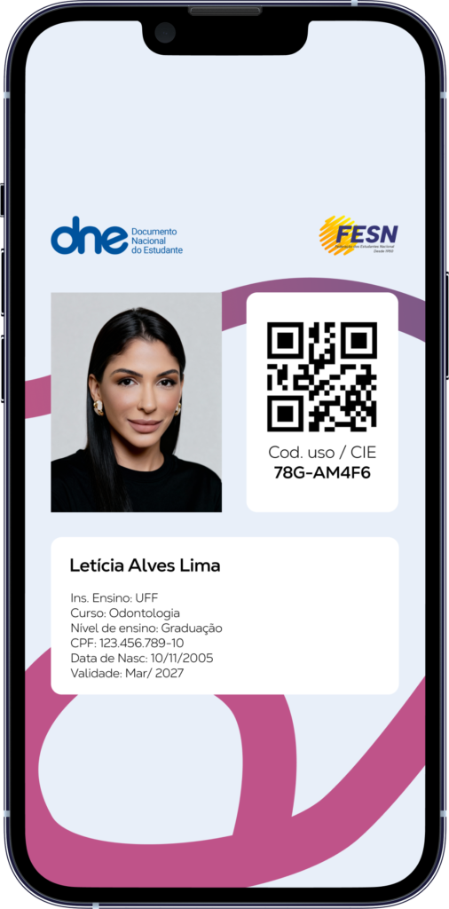 Carteirinha Digital CIE no celular